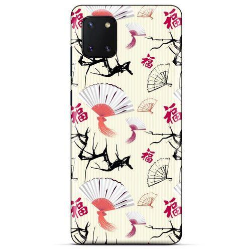 Huawei Y5P Kılıf Japonya (44) Tough Armor Kılıf Japon Yelpazesi Çiçeği