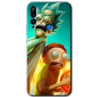 Potkal Hediye Fabrikası Huawei Y9 Prime 2019 Kılıf HD Desen Baskılı Arka Kapak - Rick Morty