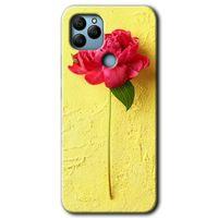 General Mobile GM 22 Plus HD Baskılı Kılıf + 9D Tam Ekran Koruyucu - Kırmızı Gül
