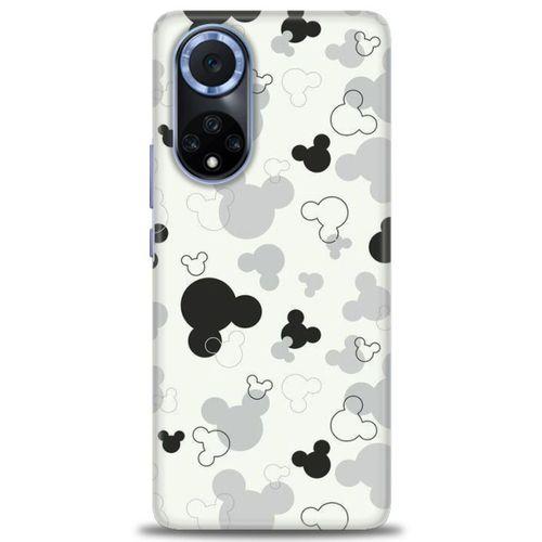 Huawei Nova 9 Kılıf HD Baskılı Kılıf - Siyah Mickey + Tam Ekran Koruyucu
