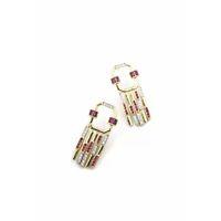 Taşlı Küpe - Pembe