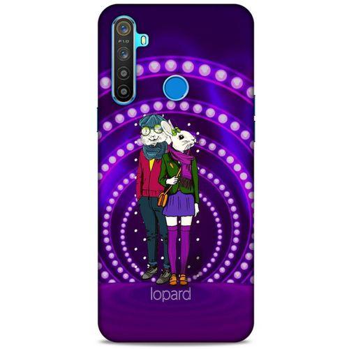 Oppo Realme 5i Kılıf FunnyMaX (33) Hybrid Kılıf Mor Tavşan