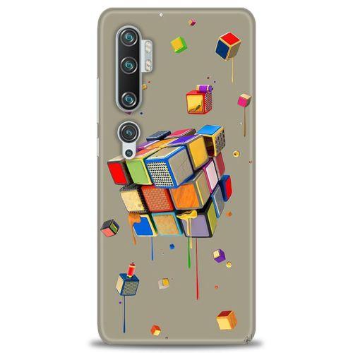 Xiaomi Mi Note 10 Kılıf HD Baskılı Kılıf - Zeka Küpü + Tam Ekran Koruyucu