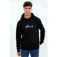 Eminem Dark Night Baskılı Siyah Erkek Kapşonlu Sweatshirt