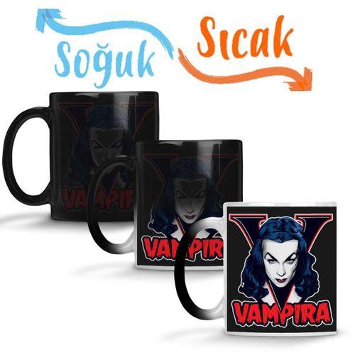 Vampira Vampir Sihirli Kupa Bardak Porselen