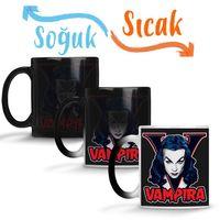 Vampira Vampir Sihirli Kupa Bardak Porselen