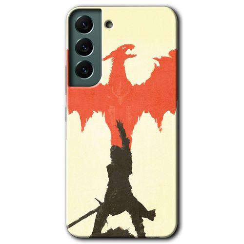 Potkal Hediye Fabrikası Samsung Galaxy S22 Plus Kılıf HD Desen Baskılı Arka Kapak - Dragon Hunter 1