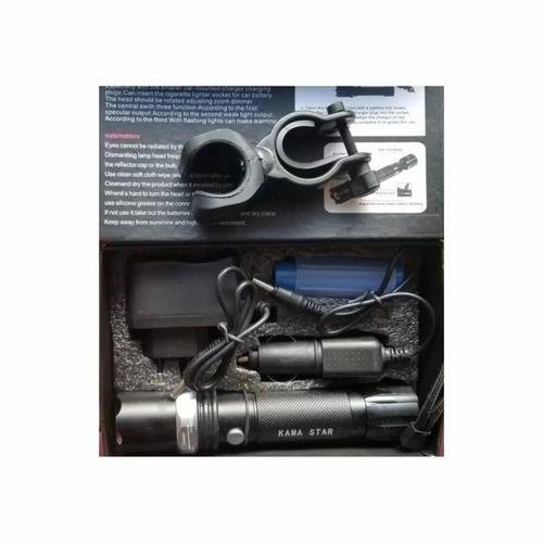 Km-110 Profesyonel Şarjlı El Feneri Ledli+flashlight+zoom Özellikli Aparatlı 6 Parça Full Set