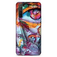 Lopard Oppo Realme 5 Pro Uyumlu Kılıf Sürreal Yüzler ♀ (14) Lansman Kılıf Desenli