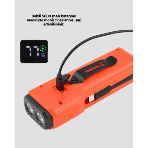 5000 Mah Bataryalı Bisiklet Farı Cob Çakar Çok Fonksiyonlu Yeni Nesil