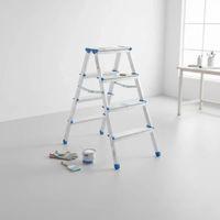 4+4 Çift Basamaklı Alüminyum Metal Merdiven