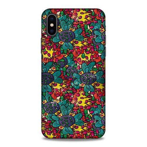 Lopard Apple iPhone XS Uyumlu Kılıf Soyut Sanat (29) Baskılı Arka Koruma Kılıfı