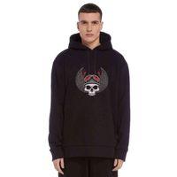 Kuru Kafa Kaanat Şimşek Gözlük Baskılı Siyah Erkek Kapşonlu Sweatshirt