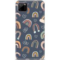 Realme C11 Kılıf HD Baskılı Kılıf - Gökyüzü Kalp + Tam Ekran Koruyucu