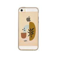 iPhone 5 Sanatsal Çizim Tasarımlı Premium Şeffaf Silikon Kılıf