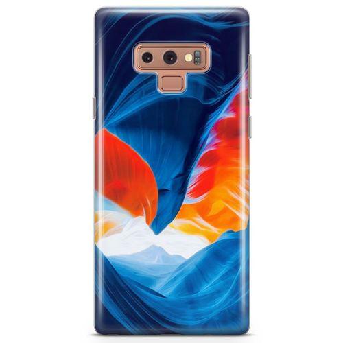 Samsung Galaxy Note 9 Kılıf Turuncu Kanyon Arka Kapak Koruma Desenli Full Koruyucu