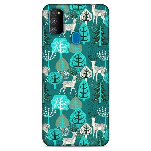 Samsung Galaxy M30s Kılıf Snowix (32) Soft Silikon Kılıf Turkuaz Beyaz