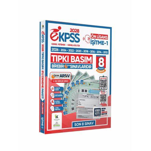 2028 EKPSS Ön Lisans İşitme-1 ÖSYM Çıkmış Soru Tıpkı Basım Soru Kitapçıkları 8li TG Deneme Paketi