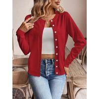 Kadın Uzun Kollu önden Düğmeli Triko Ceket