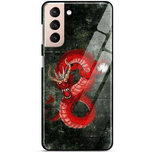 Samsung Galaxy S21 Plus Kılıf Dragons (23) Ultra Koruma Kılıfı Tatoo Kırmızı Ejderha