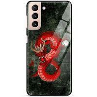 Samsung Galaxy S21 Plus Kılıf Dragons (23) Ultra Koruma Kılıfı Tatoo Kırmızı Ejderha