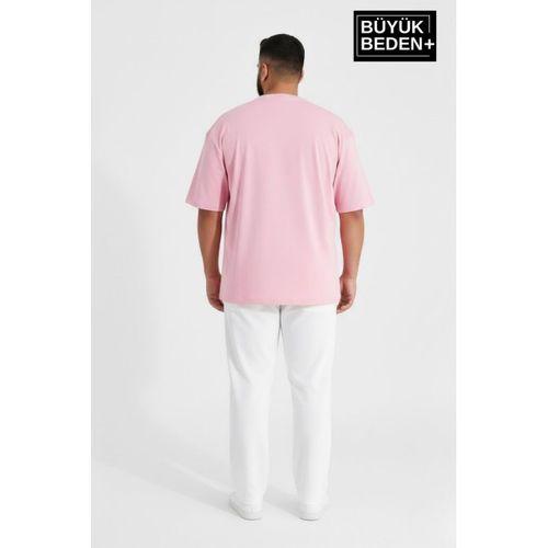 Büyük Beden Erkek Basic Tişört – Pamuklu Düz T-Shirt 3XL-6XL SPR26BTS510