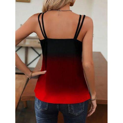 Kadın Askılı Yuvarlak Yaka Süprem Bluz