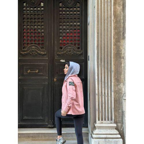 Kadın Ek Parça Kapüşon Kol Arma Detay Gabardin Ceket