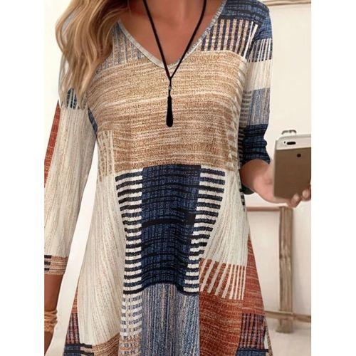 Kadın Uzun Kollu V Yaka Süprem Mini Elbise