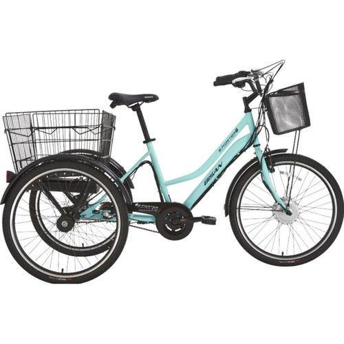 Bisan E-Porter Lit Elektrikli Kargo Bisikleti Turkuaz