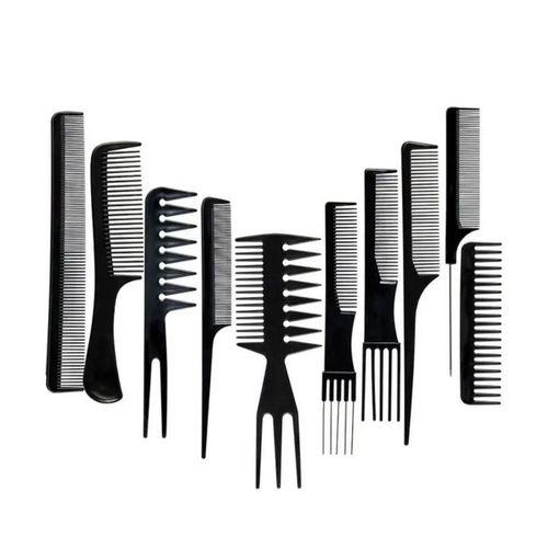 Zhltools 10 Parça Profesyonel Kuaför Tarak Seti - Saç Kesim, Ayırma, Şekillendirme ve Fön Tarağı