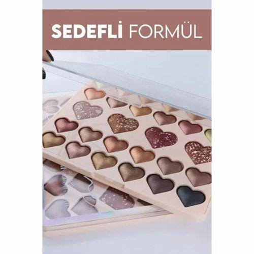 28'li Sedefli Shine Kalp Far Paleti - 2'li Set