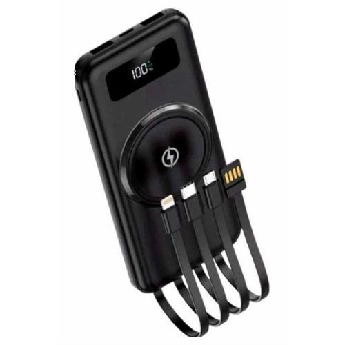 Kablosuz Çoklu Şarj Girişli 10.000 Mah Kablolu Powerbank Taşınabilir
