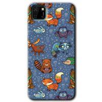 Huawei Y5P Kılıf HD Desen Baskılı Arka Kapak - Animals Funny + Kırılmaz Cam