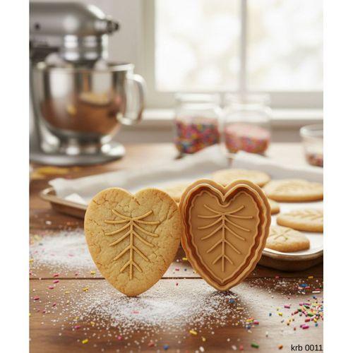 Ince Damar Kalp Yaprak Sekillendirici Kalip Kurabiye Hamur Kesici Oyun ve Seker Hamuru Seti