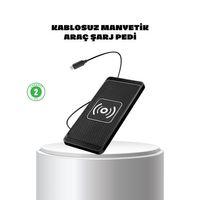 Manyetik Kablosuz Şarj Pedi 15w Hızlı Şarj Kaymaz Silikon Qi Destekli