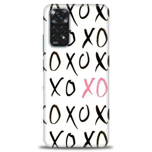 Xiaomi Redmi Note 11 Kılıf HD Baskılı Kılıf - XOXO + Tam Ekran Koruyucu