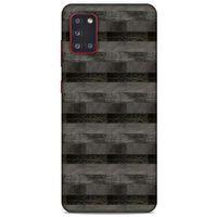 Samsung Galaxy A31 Kılıf Patchwork (23) Ultra Koruma Kılıfı Siyah Gri