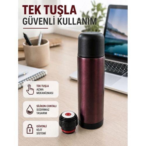 Çift Katmanlı Vakumlu Termos Ofis Araç Kamp İçin Paslanmaz Çelik Termos