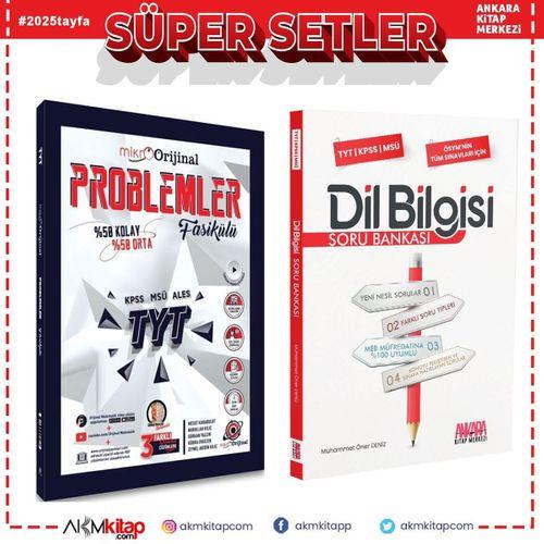 Orjinal Mikro TYT Problemler ve AKM Dil Bilgisi Soru Bankası Seti 2 Kitap