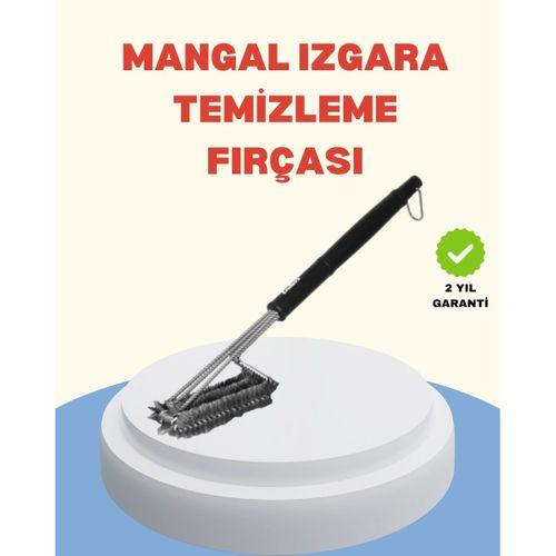 Uzun Saplı Izgara Temizleme Fırçası Çelik Telli