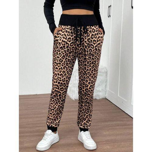 Kadın Yüksek Bel Bağcıklı Desenli Iki Iplik Pantolon