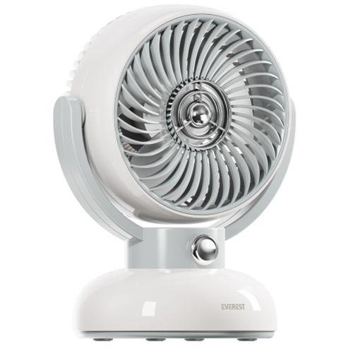 EVEREST EFN12, KREM, 3 Kademeli Hız, Masaüstü Kullanım, Taşınabilir, Dahili 1200mAh Bataryalı, USB Şarj Girişli, Vantilatör