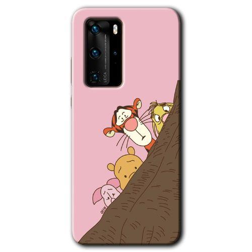 Huawei P40 Pro HD Baskılı Kılıf + 9D Tam Ekran Koruyucu - Winnie the Pooh
