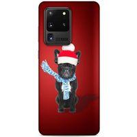 Samsung Galaxy S20 Ultra Kılıf Köpek Kıyafetleri (23) Ultra Koruma Kılıfı French Bulldog Bere