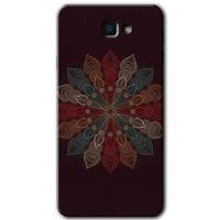 MRCİLETİSİM MRCİLETİSİM Samsung Galaxy J7 Prime Kılıf HD Desen Baskılı Arka Kapak + Temperli Cam - Mandala Flower Wal