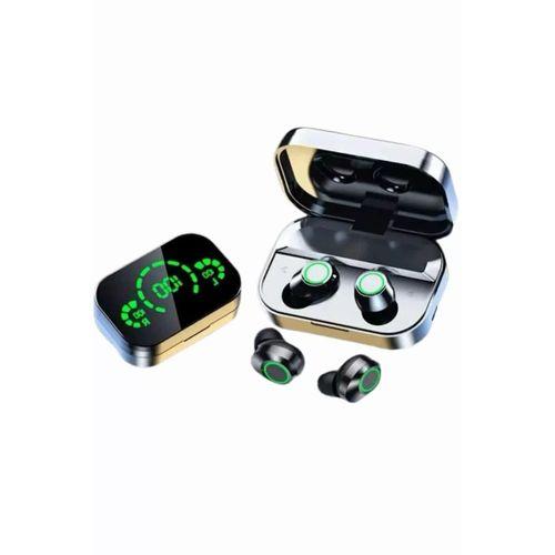 Kablosuz Bluetooth Kulaklık Çift Telefon Destekli Powerbankli Dijital Göstergeli