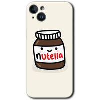 iPhone 14 Plus HD Baskılı Kılıf + 9D Tam Ekran Koruyucu - Nutella Aşkım