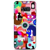 Lopard Samsung Galaxy S8 Plus Uyumlu Kılıf Soyut Sanat (21) Baskılı Koruyucu Kapak