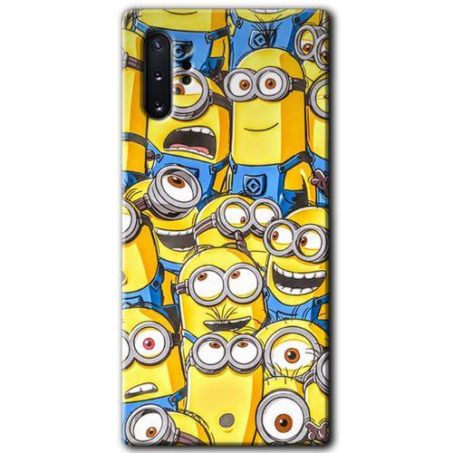 Samsung Galaxy Note 10 Plus HD Baskılı Kılıf + 9D Tam Ekran Koruyucu - Minion Ordusu